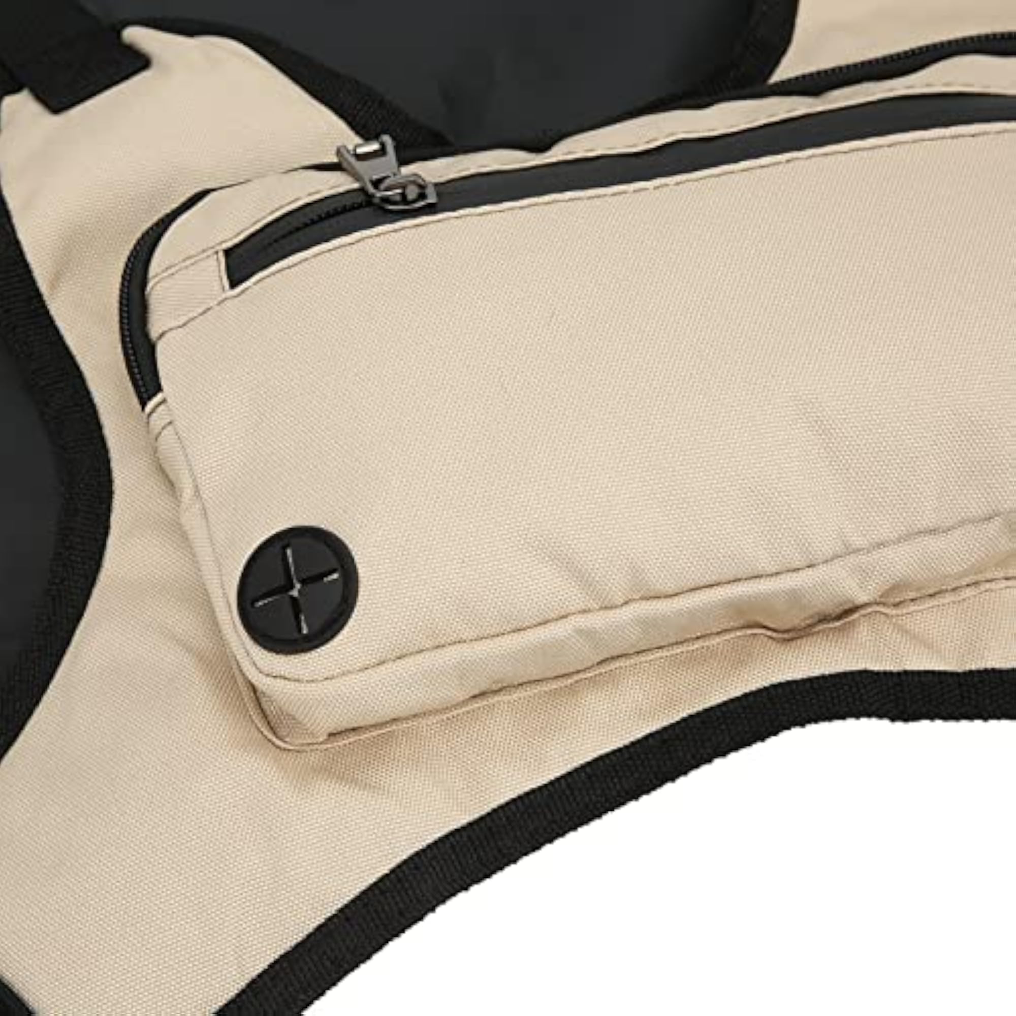 Men's Khaki Chest Bag with Reflective Back Design